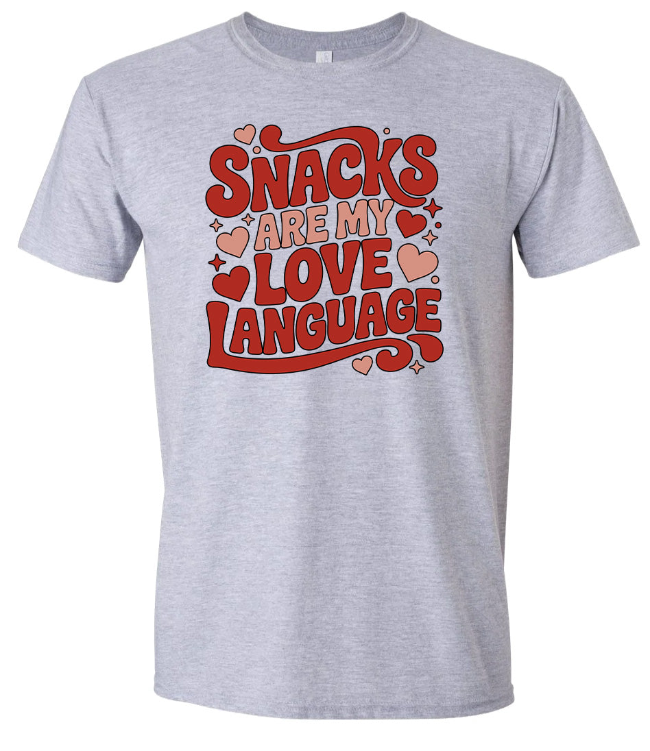 Snacks are My Love Language Adult Gildan Soft Shirt