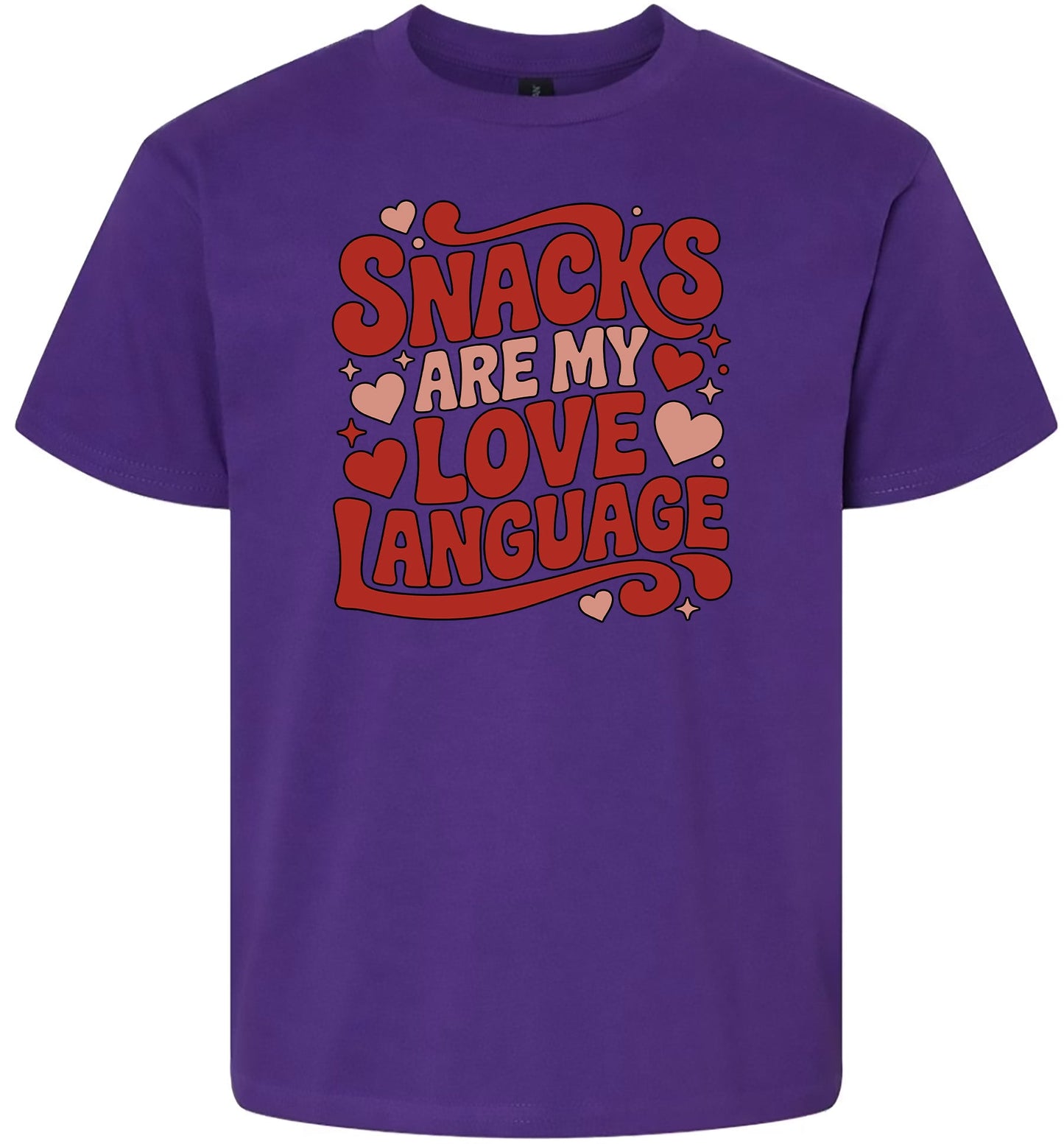 Snacks are My Love Language Children's Gildan Soft Shirt