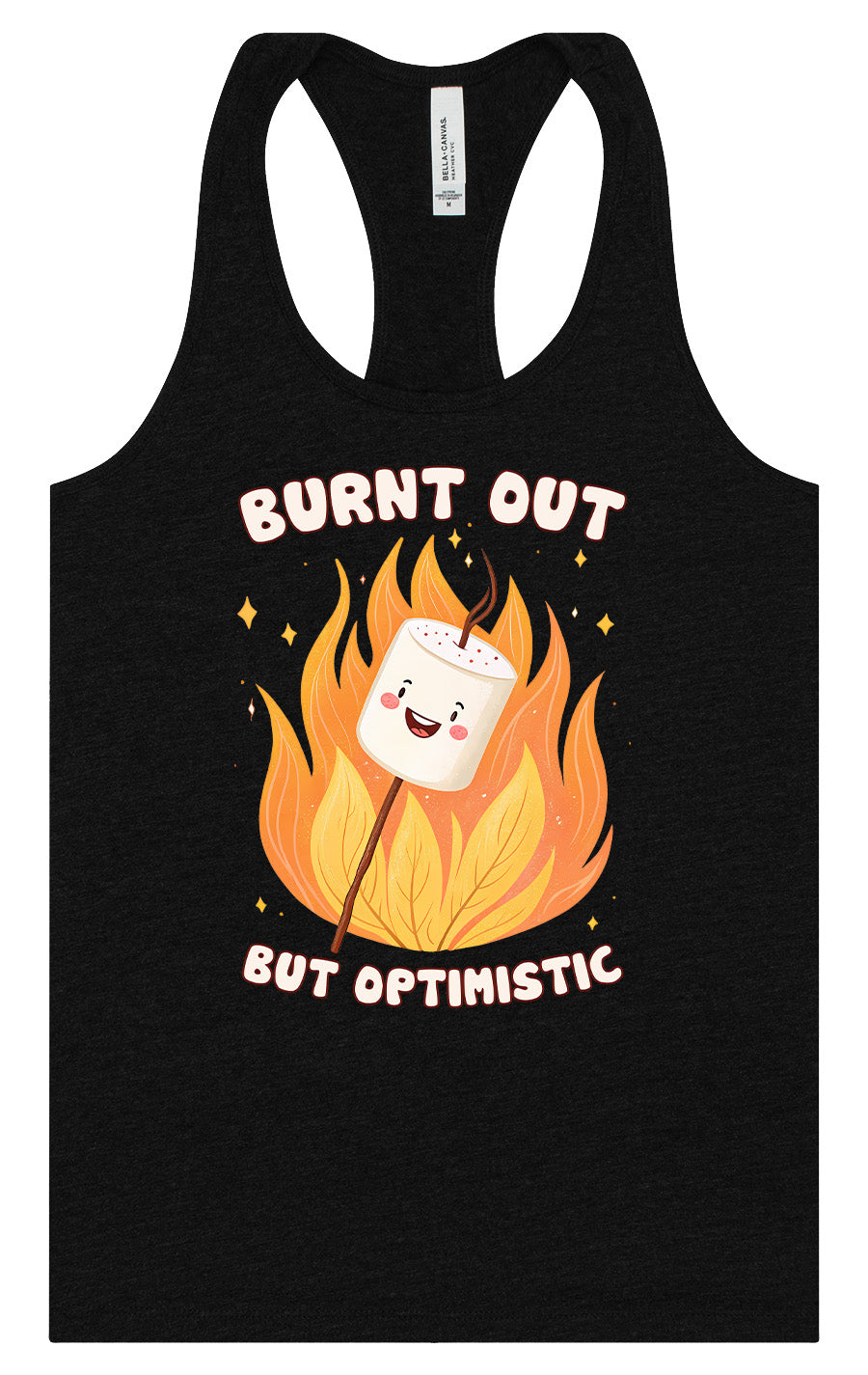 Burnt Out but Optimistic Women's Racerback Tank