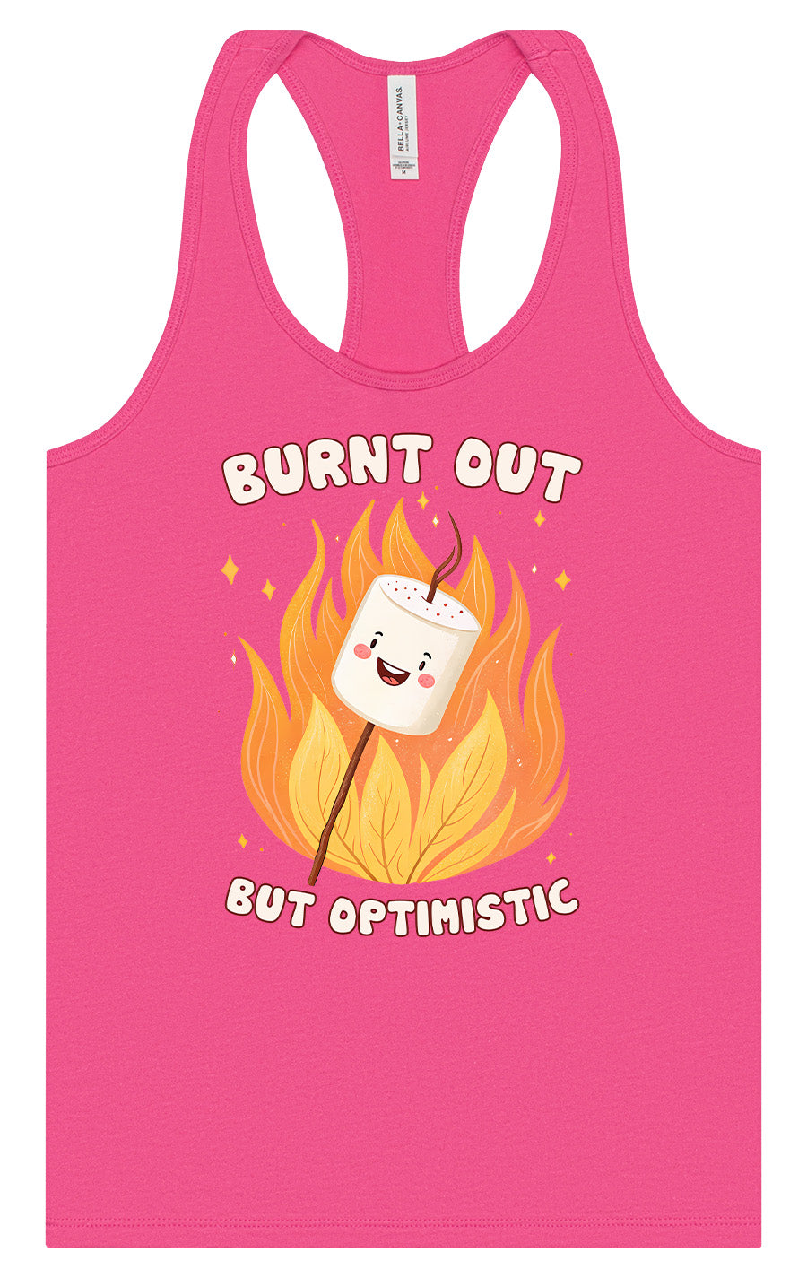 Burnt Out but Optimistic Women's Racerback Tank