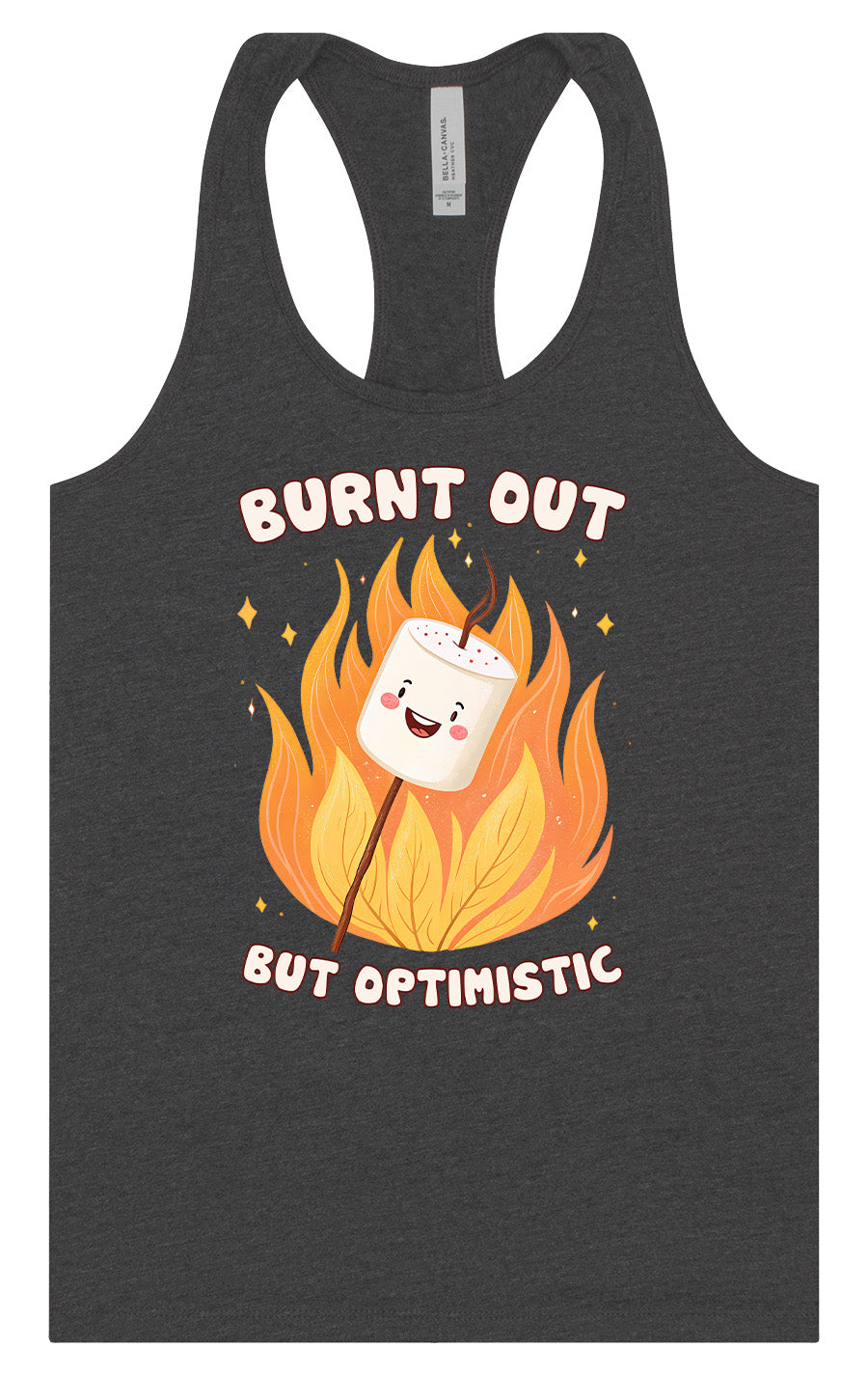 Burnt Out but Optimistic Women's Racerback Tank