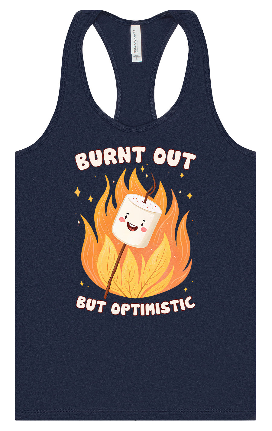 Burnt Out but Optimistic Women's Racerback Tank