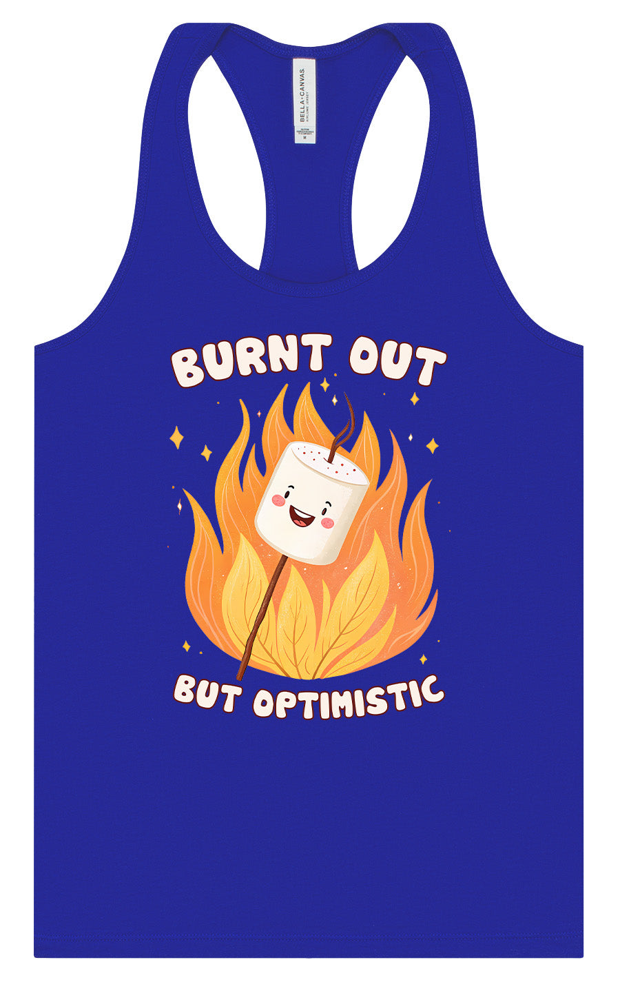 Burnt Out but Optimistic Women's Racerback Tank