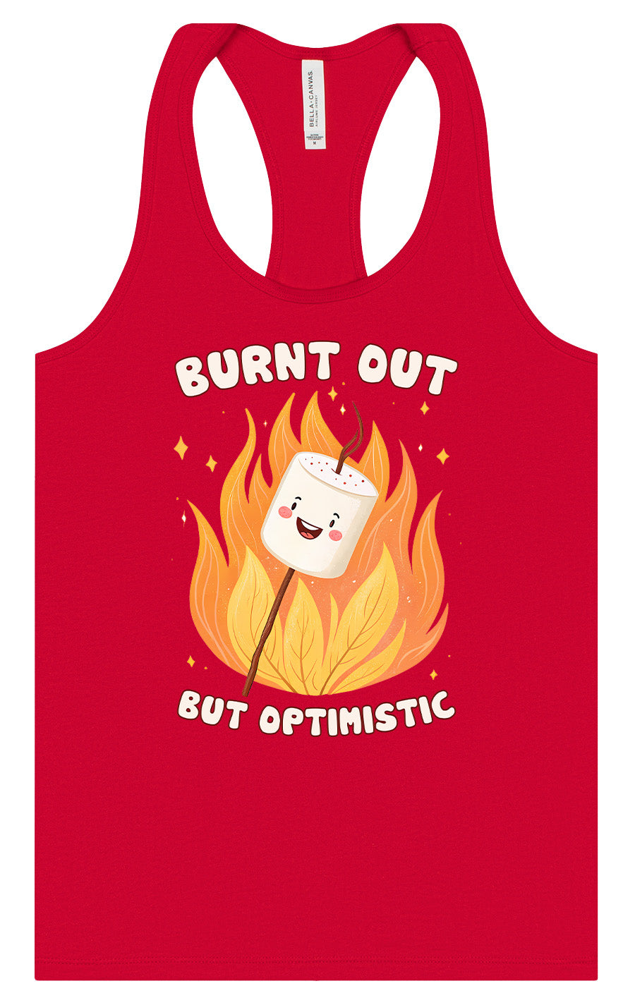 Burnt Out but Optimistic Women's Racerback Tank