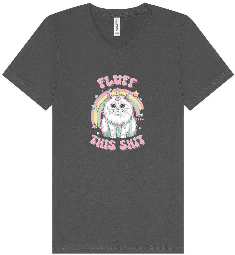 Fluff this Shit Unisex V-Neck Shirt