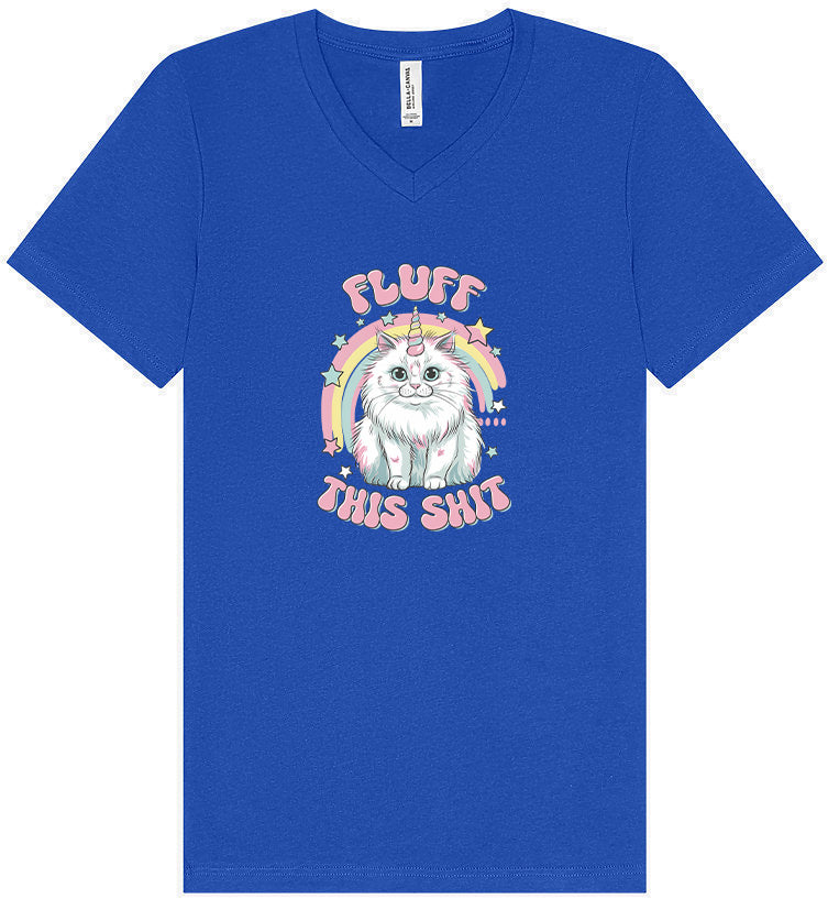 Fluff this Shit Unisex V-Neck Shirt