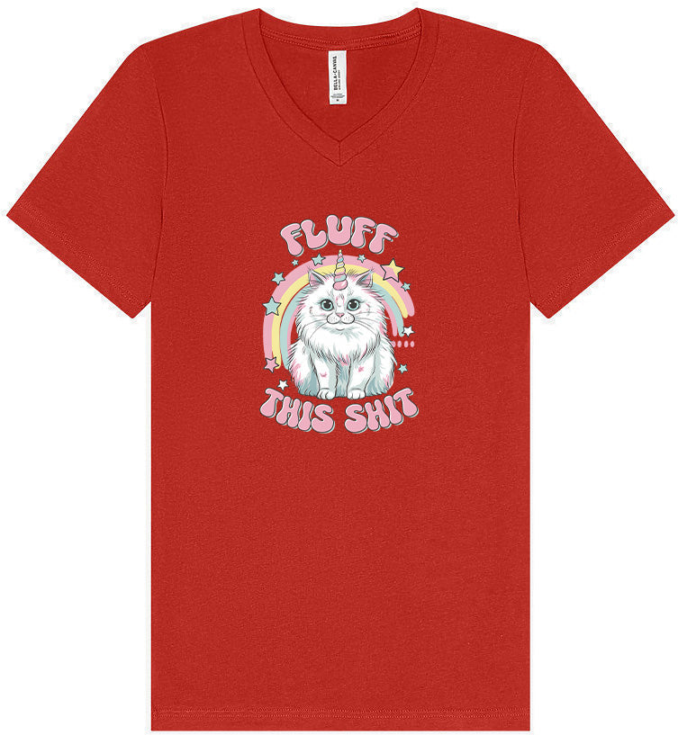 Fluff this Shit Unisex V-Neck Shirt