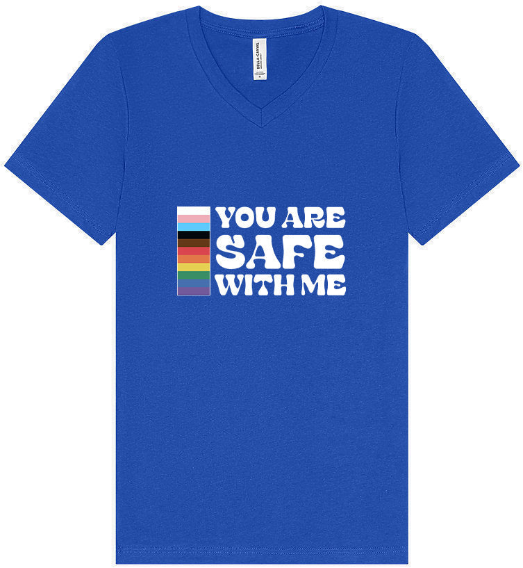 Safe With Me Unisex V-Neck Shirt