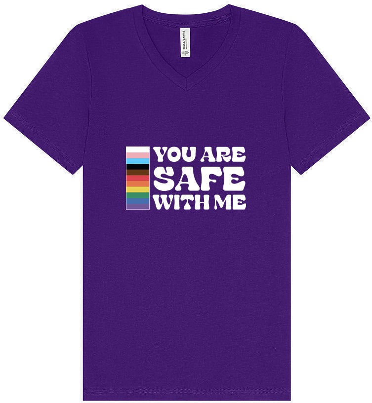 Safe With Me Unisex V-Neck Shirt