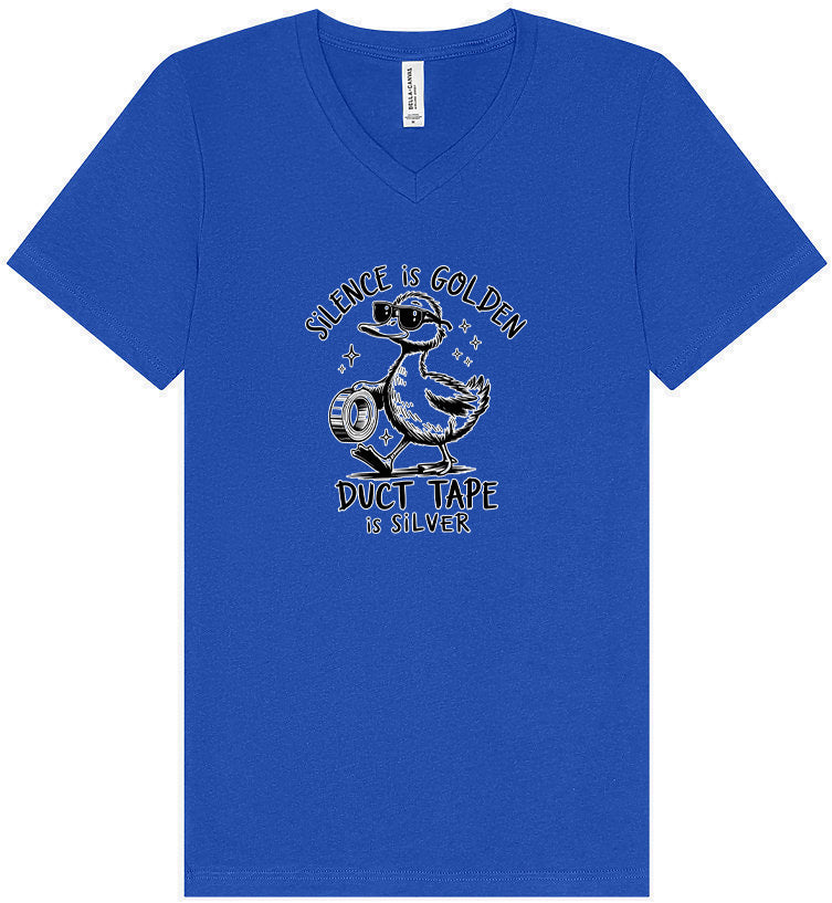 Silence Is Golden Unisex V-Neck Shirt