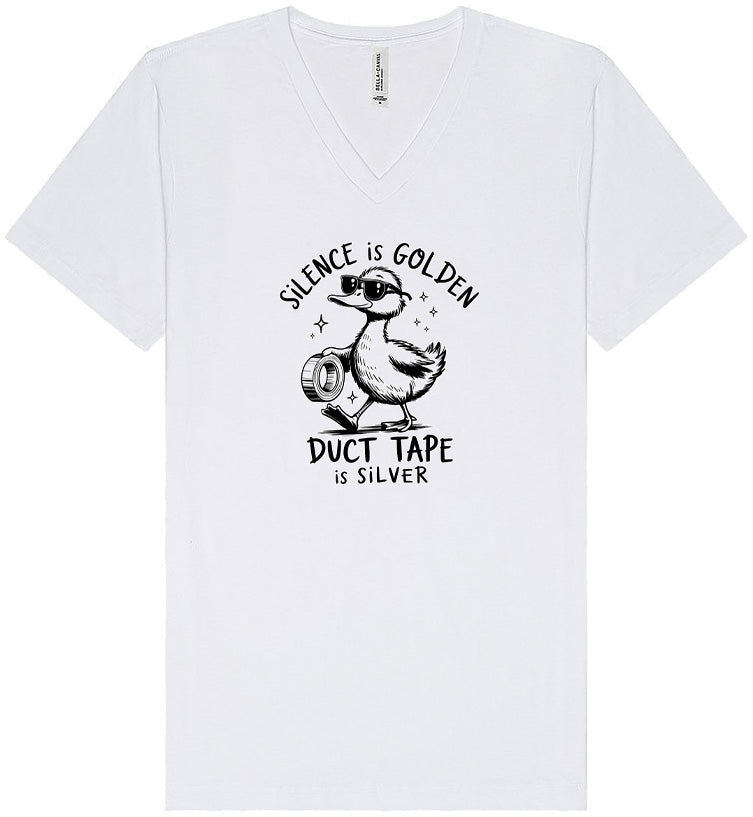 Silence Is Golden Unisex V-Neck Shirt
