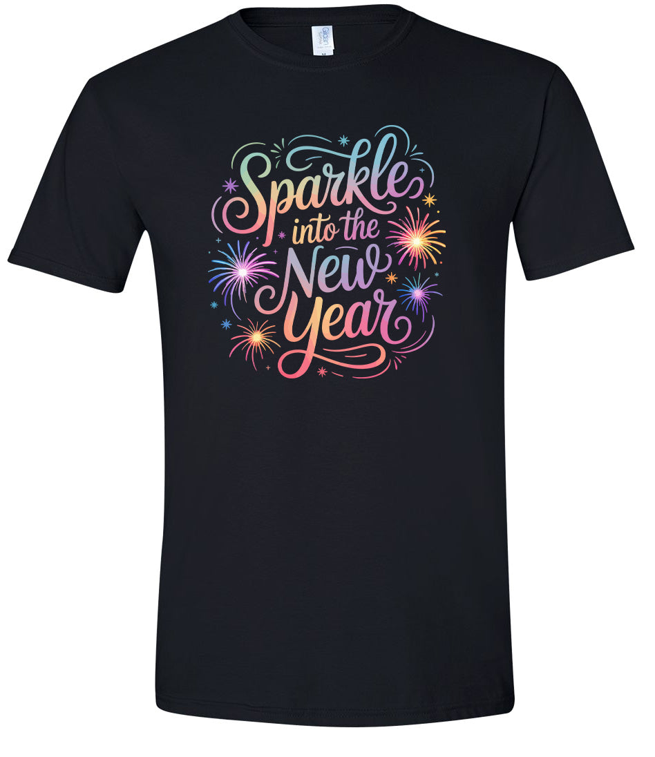 Sparkle into the New Year Adult Gildan Soft Shirt