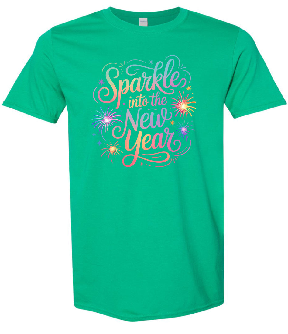 Sparkle into the New Year Adult Gildan Soft Shirt