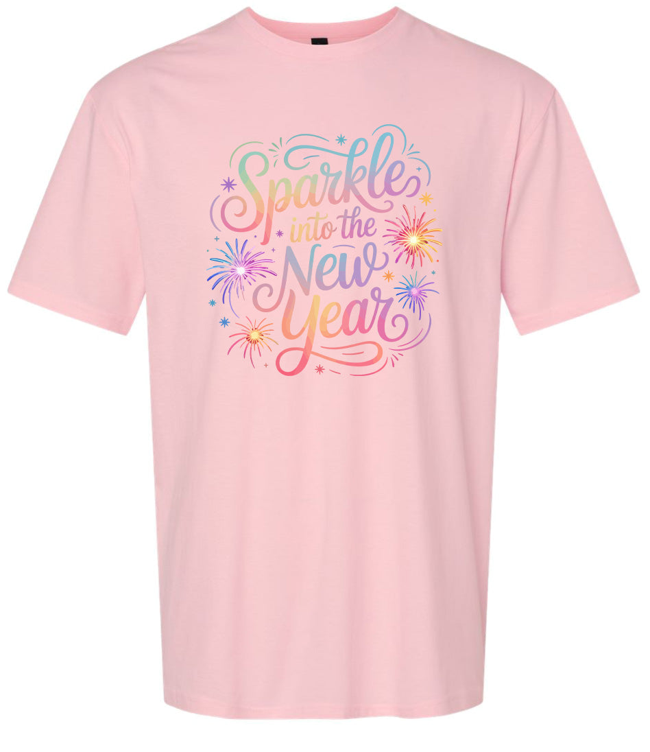 Sparkle into the New Year Adult Gildan Soft Shirt