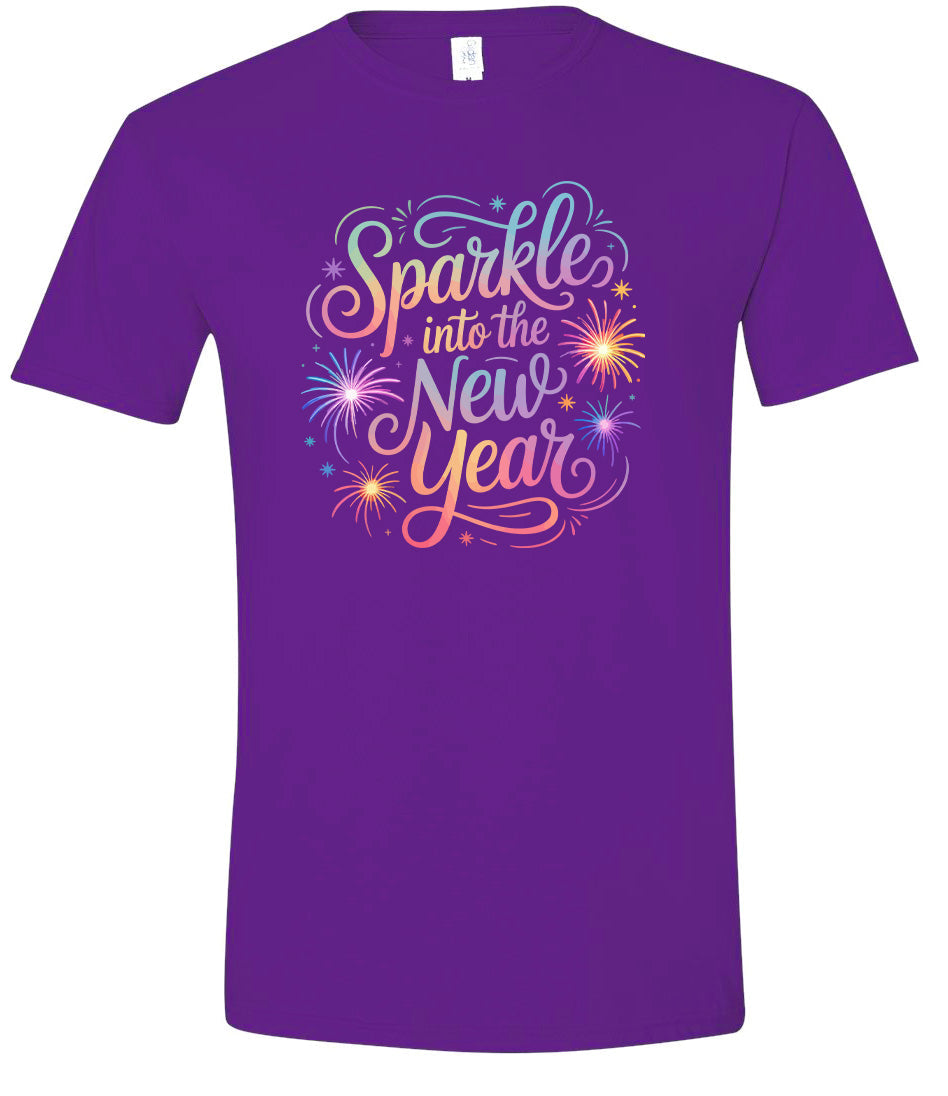 Sparkle into the New Year Adult Gildan Soft Shirt