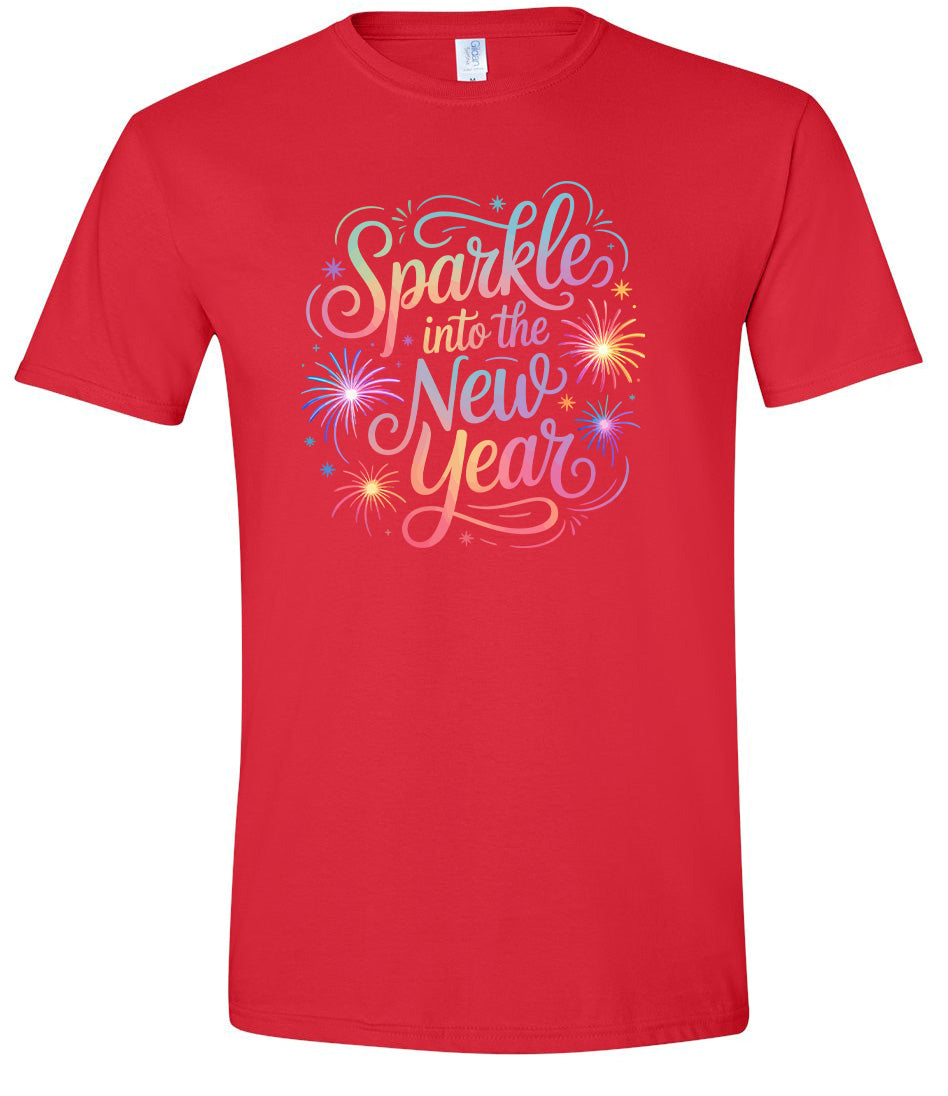 Sparkle into the New Year Adult Gildan Soft Shirt