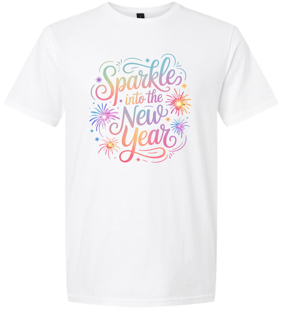 Sparkle into the New Year Adult Gildan Soft Shirt
