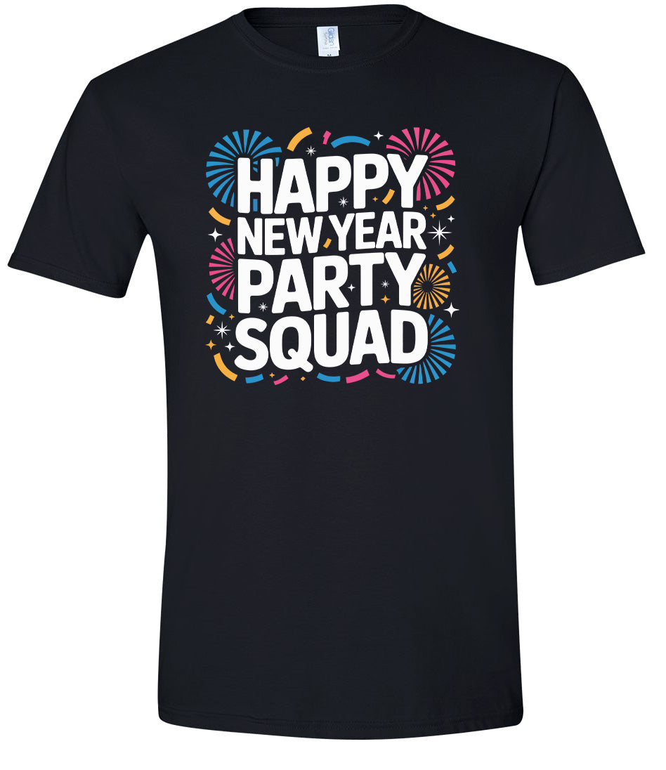 New Year Party Squad Adult Gildan Soft Shirt