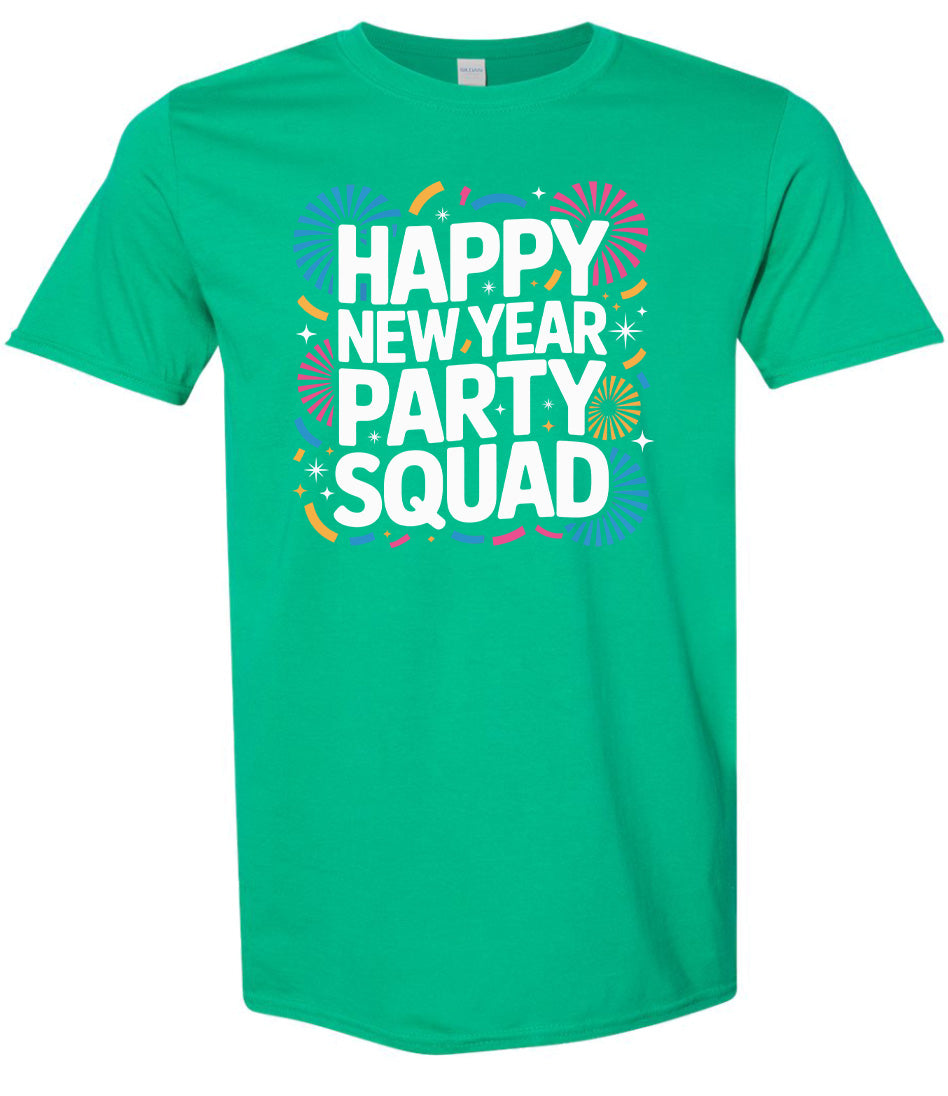 New Year Party Squad Adult Gildan Soft Shirt