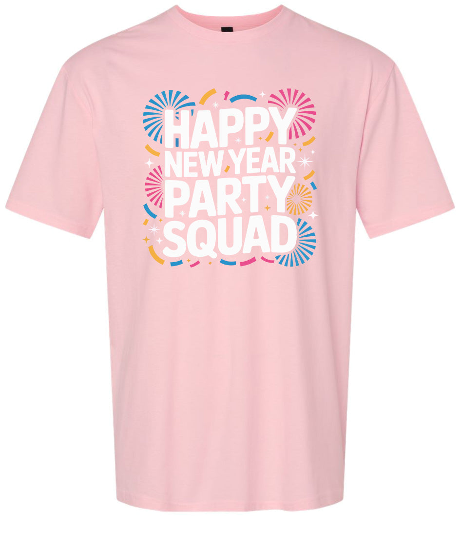 New Year Party Squad Adult Gildan Soft Shirt