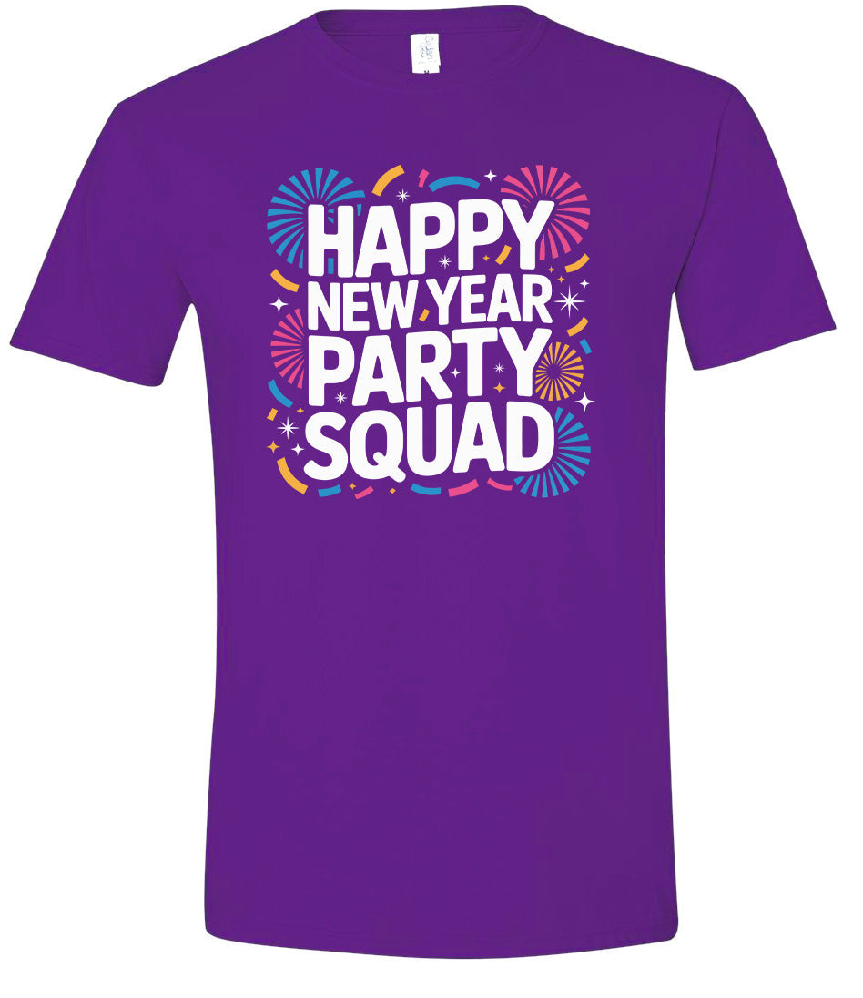 New Year Party Squad Adult Gildan Soft Shirt