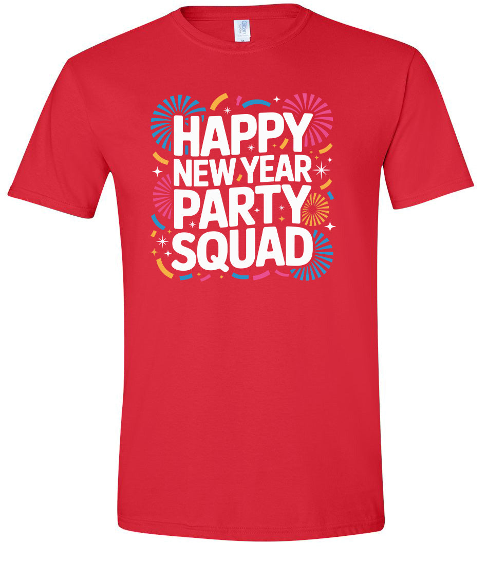 New Year Party Squad Adult Gildan Soft Shirt