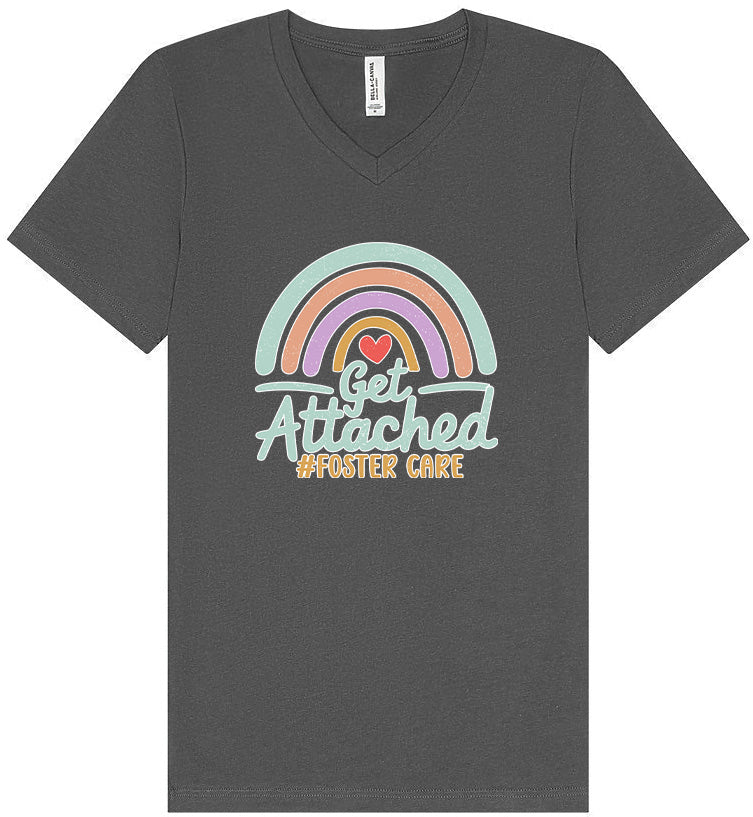 Get Attached Foster Care Unisex V-Neck Shirt