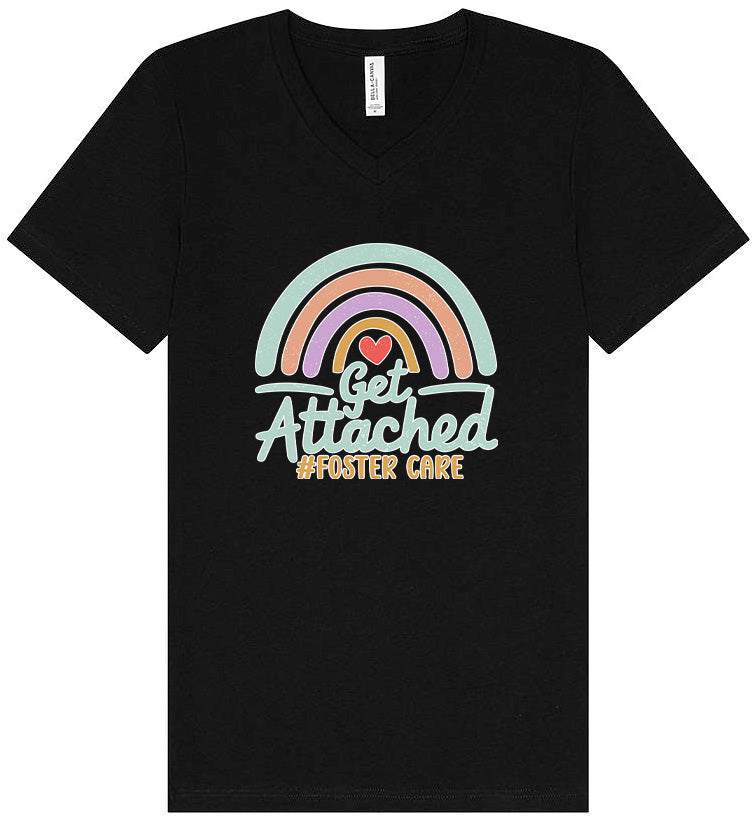 Get Attached Foster Care Unisex V-Neck Shirt