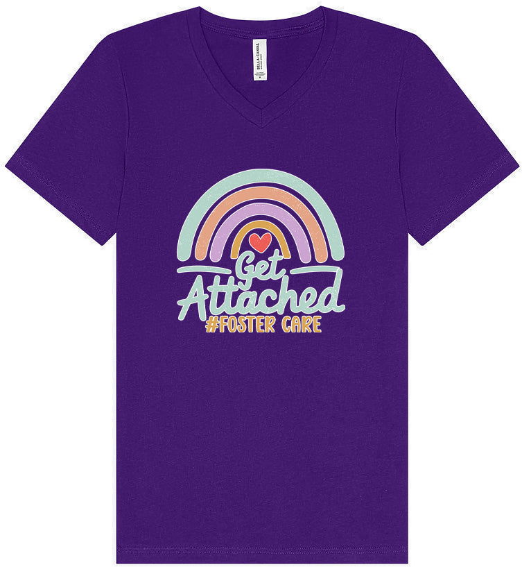 Get Attached Foster Care Unisex V-Neck Shirt