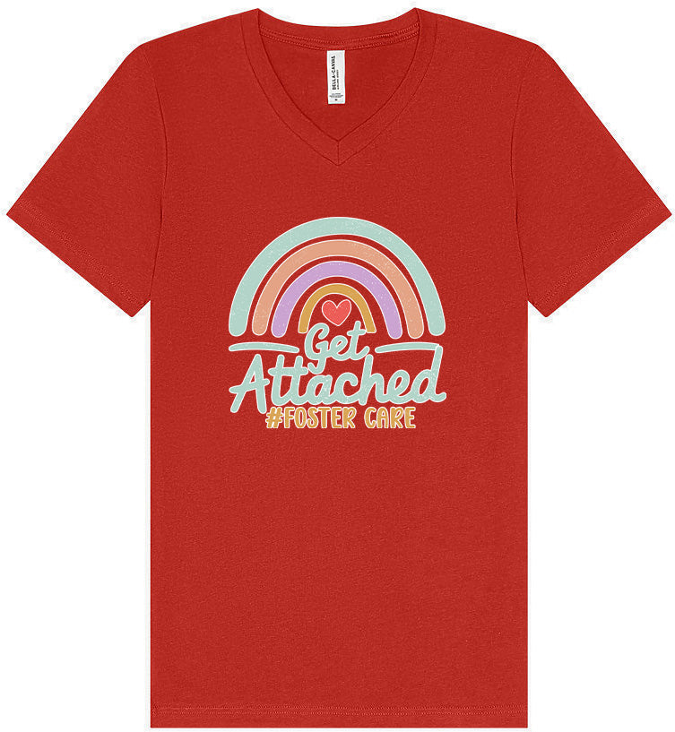 Get Attached Foster Care Unisex V-Neck Shirt