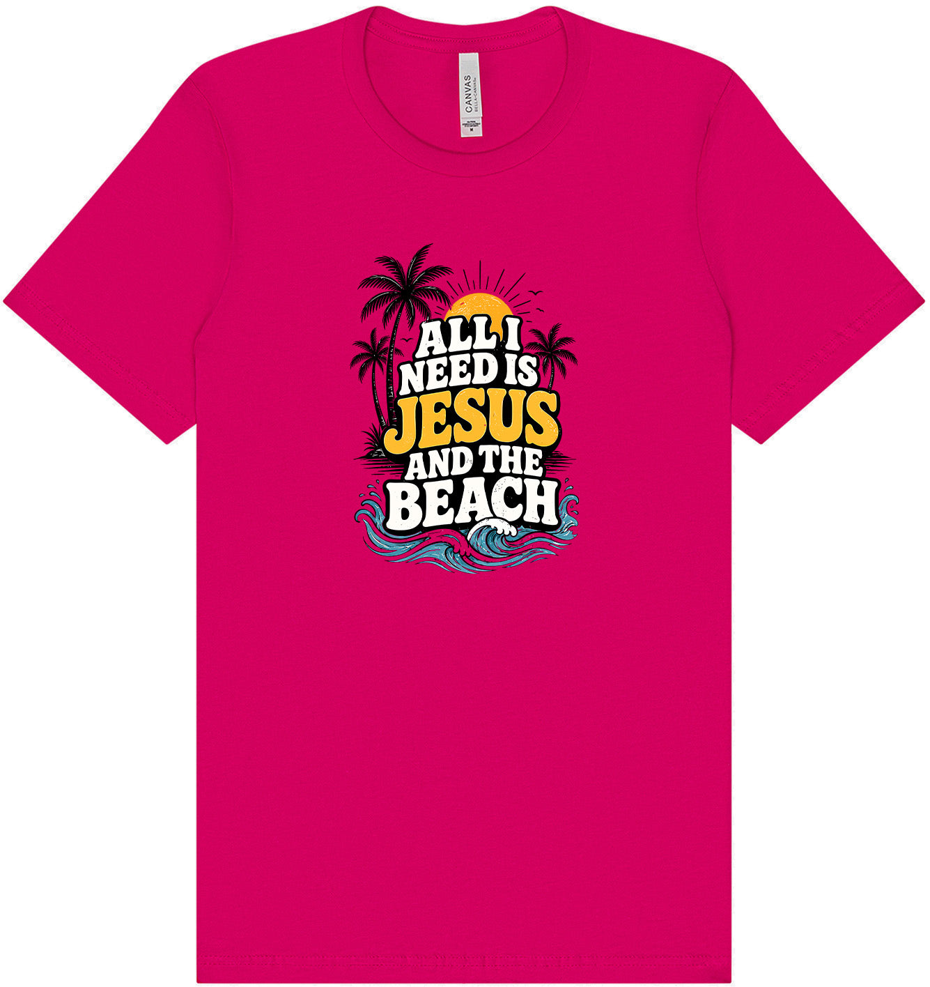 I Need Jesus and the Beach Adult Bella Canvas Shirt