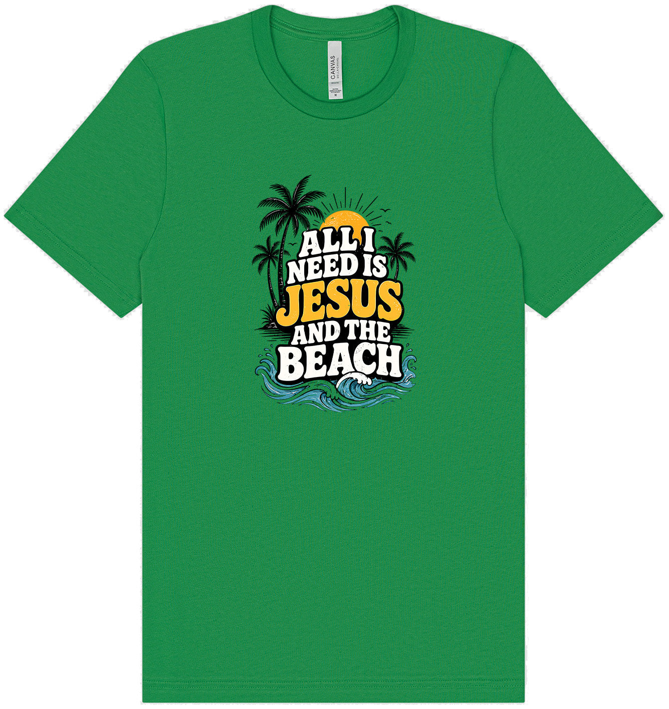 I Need Jesus and the Beach Adult Bella Canvas Shirt