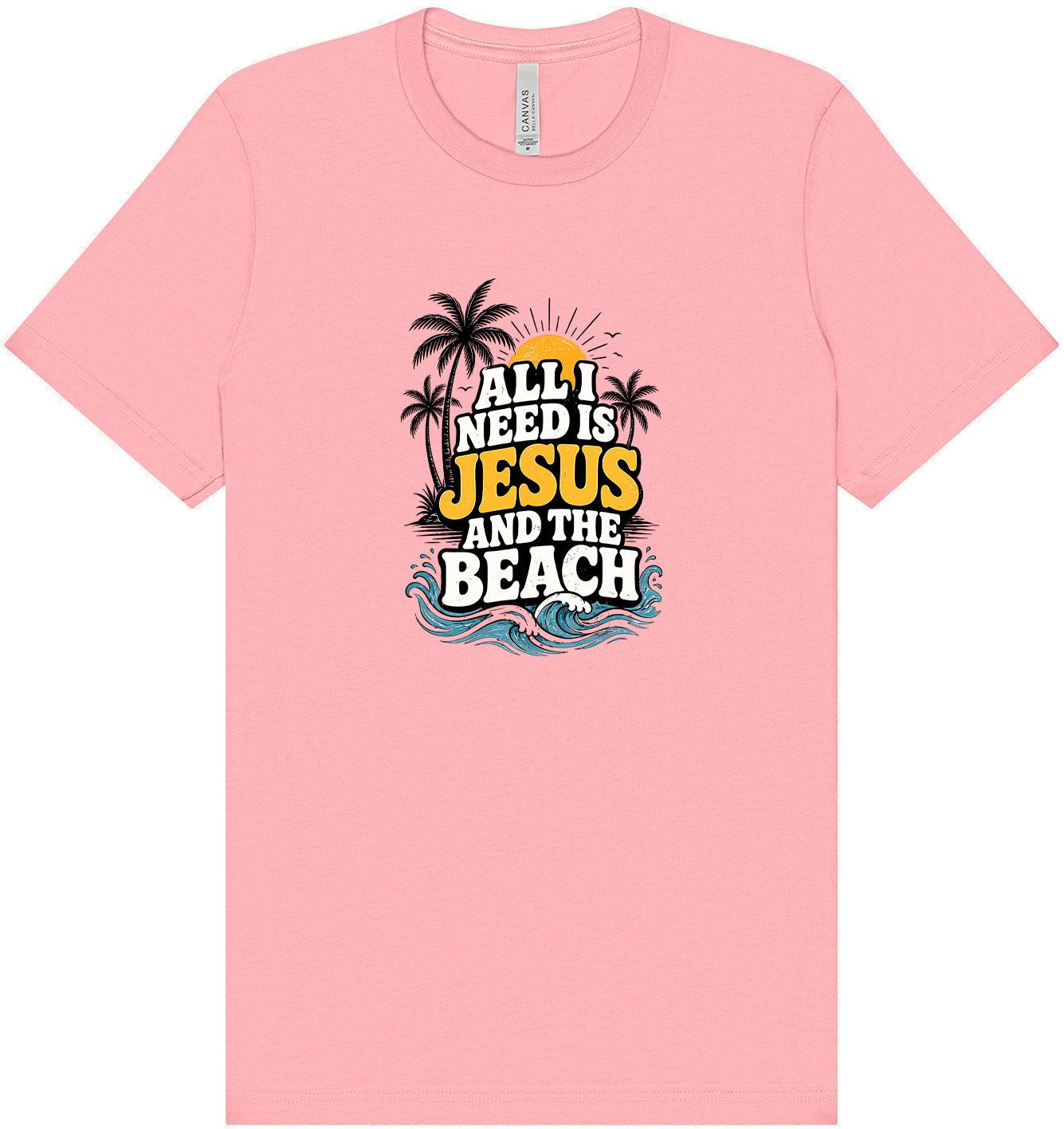 I Need Jesus and the Beach Adult Bella Canvas Shirt