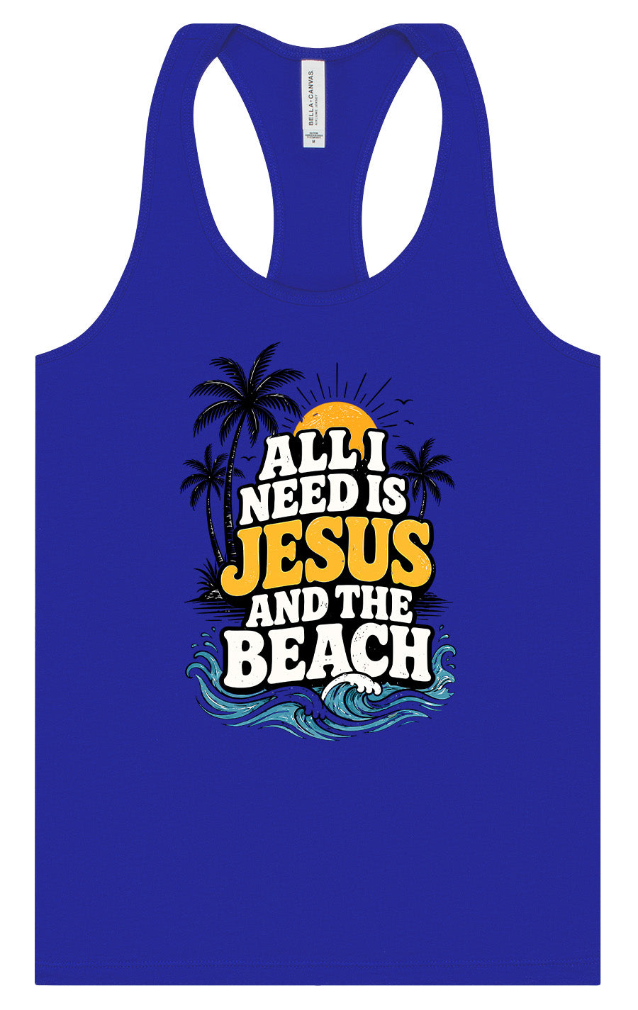 I Need Jesus and the Beach Women's Racerback Tank