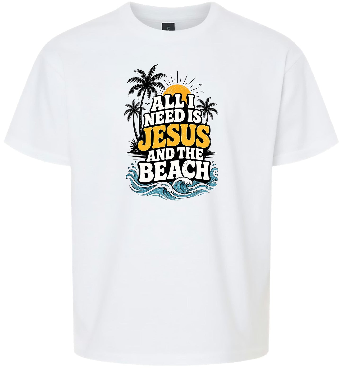 I Need Jesus and the Beach Children's Gildan Soft Shirt