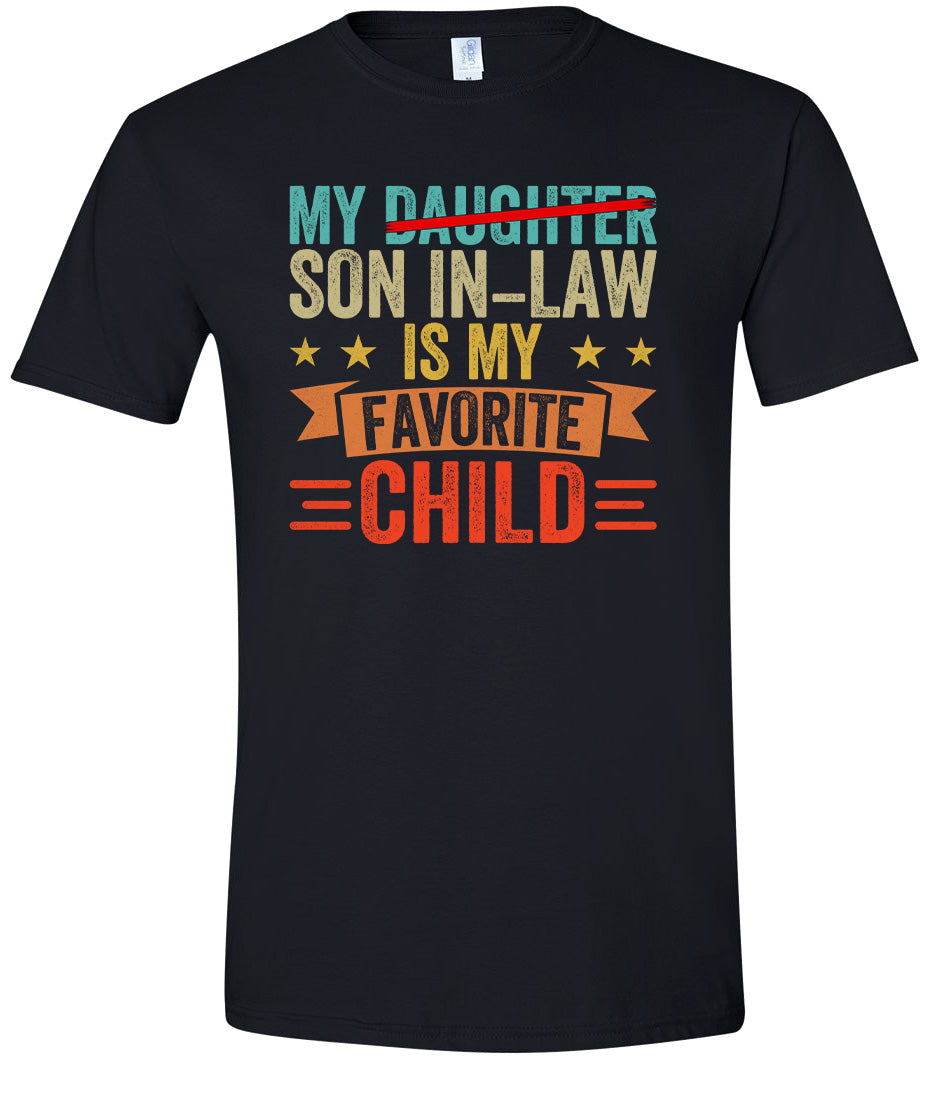 Son in Law is My Favorite Adult Gildan Soft Shirt