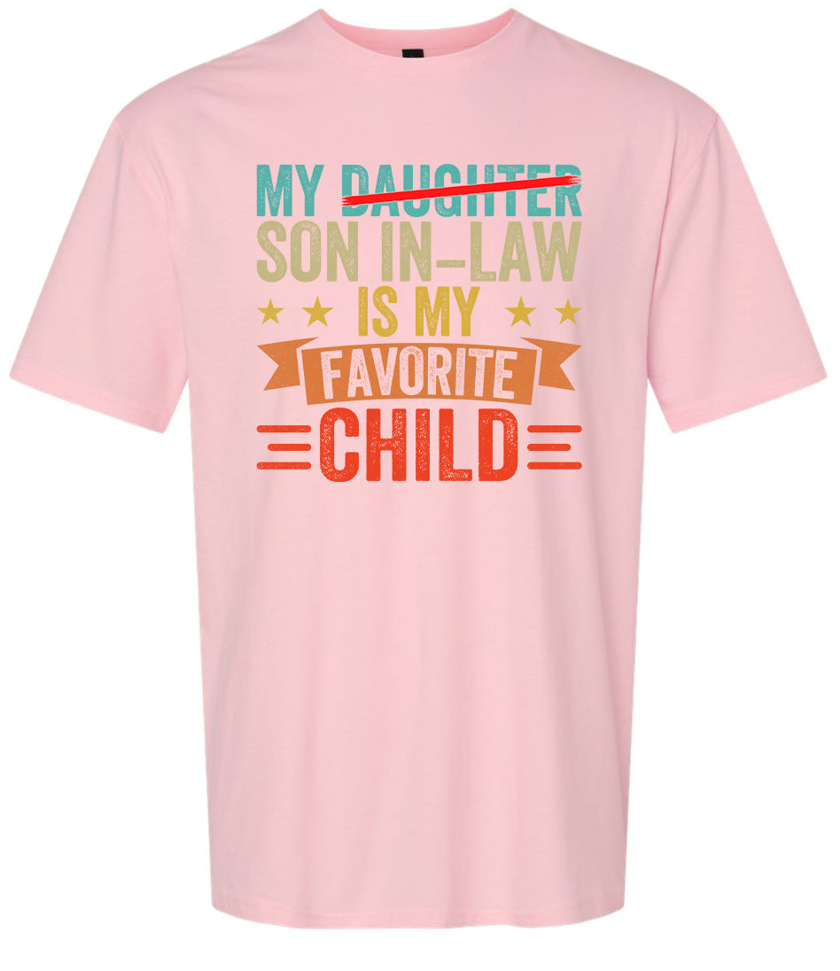 Son in Law is My Favorite Adult Gildan Soft Shirt