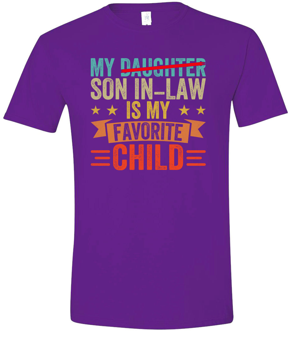 Son in Law is My Favorite Adult Gildan Soft Shirt