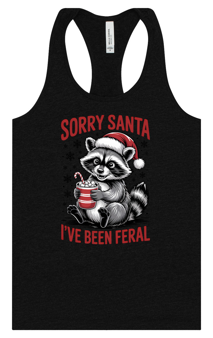 Sorry Santa I've Been Feral Women's Racerback Tank
