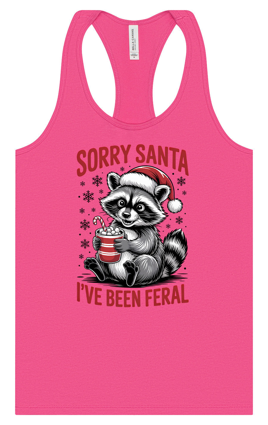 Sorry Santa I've Been Feral Women's Racerback Tank