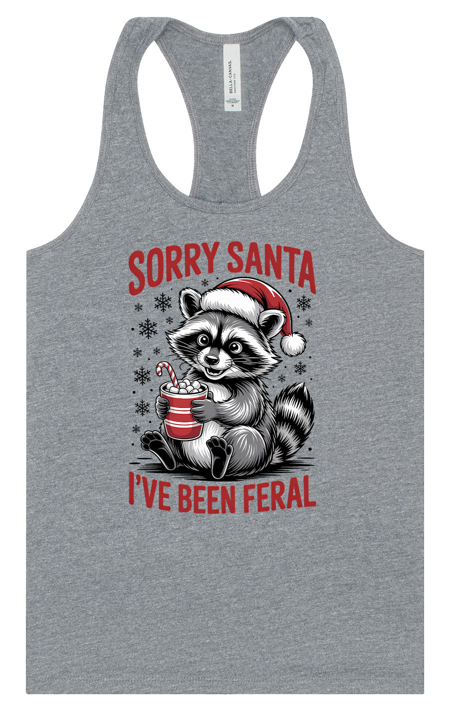 Sorry Santa I've Been Feral Women's Racerback Tank