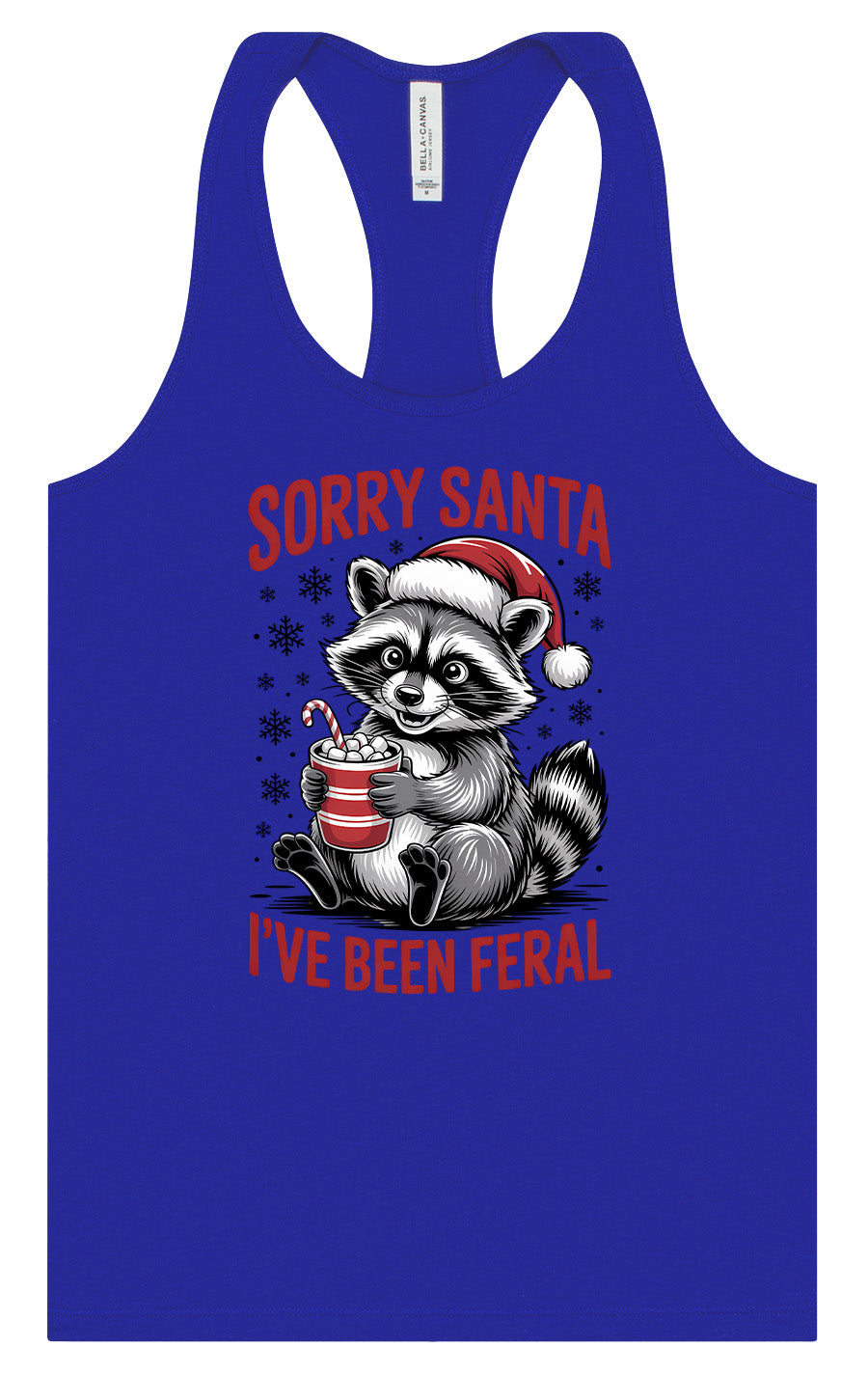 Sorry Santa I've Been Feral Women's Racerback Tank