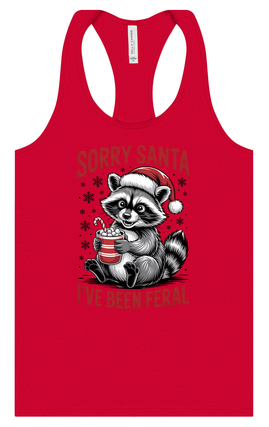 Sorry Santa I've Been Feral Women's Racerback Tank