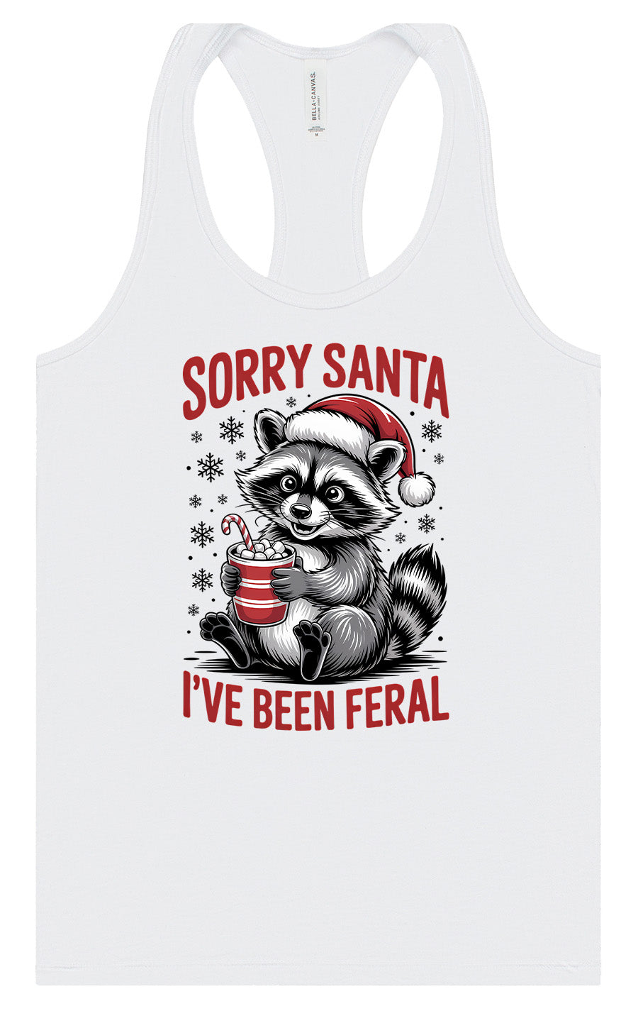 Sorry Santa I've Been Feral Women's Racerback Tank