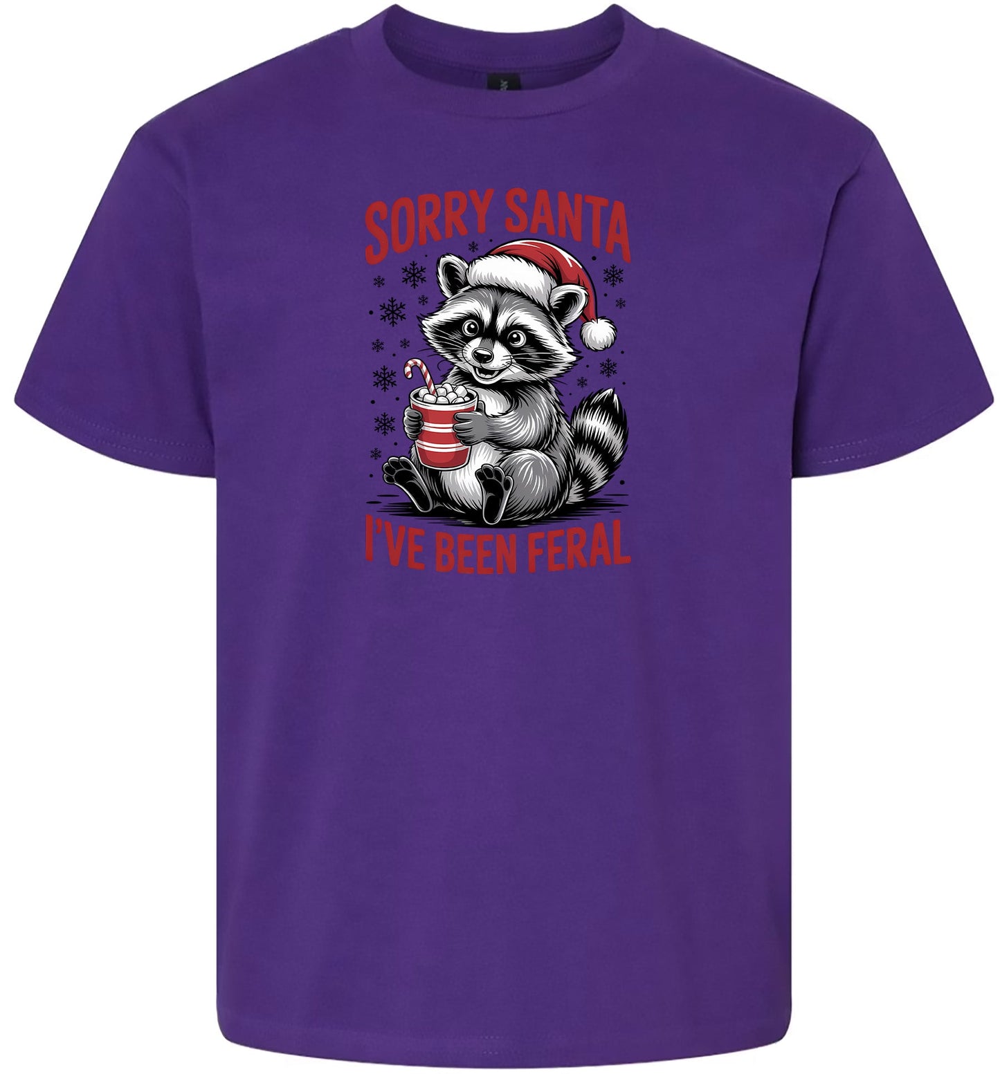 Sorry Santa I've Been Feral Children's Gildan Soft Shirt