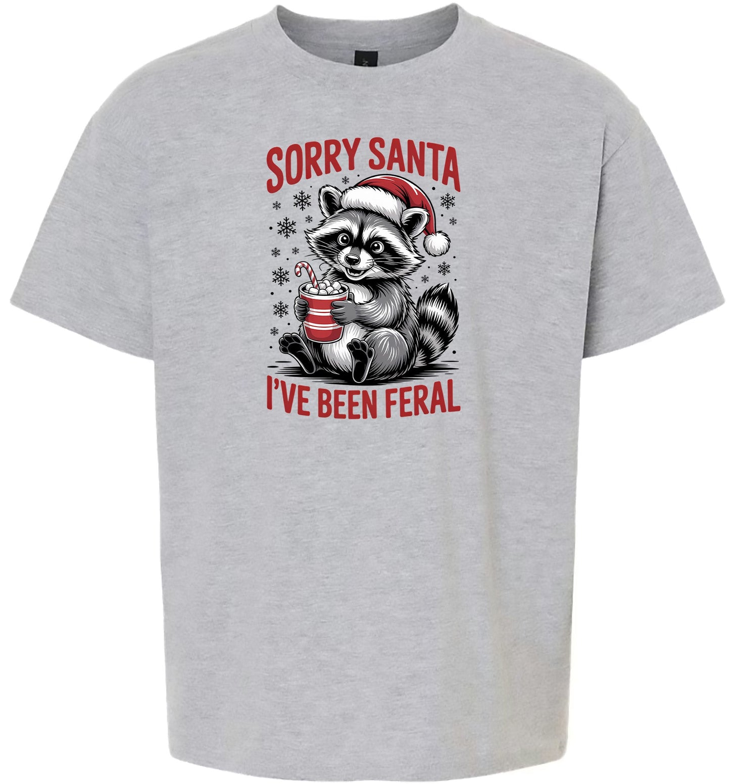 Sorry Santa I've Been Feral Children's Gildan Soft Shirt