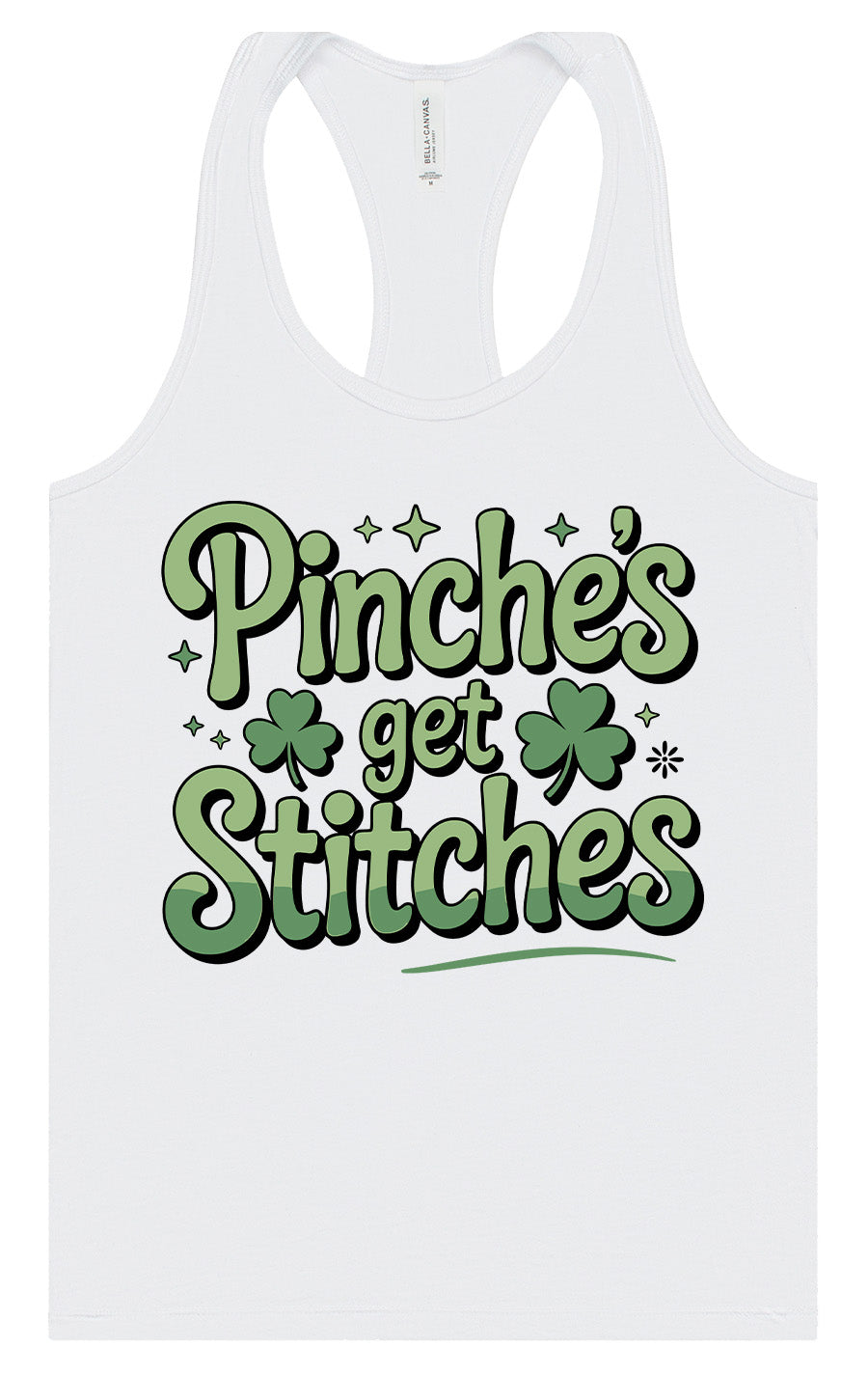 Pinches Get Stitches Women's Racerback Tank