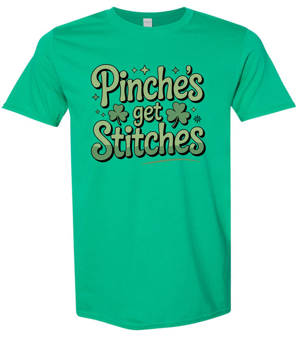 Pinches Get Stitches Adult Gildan Soft Shirt