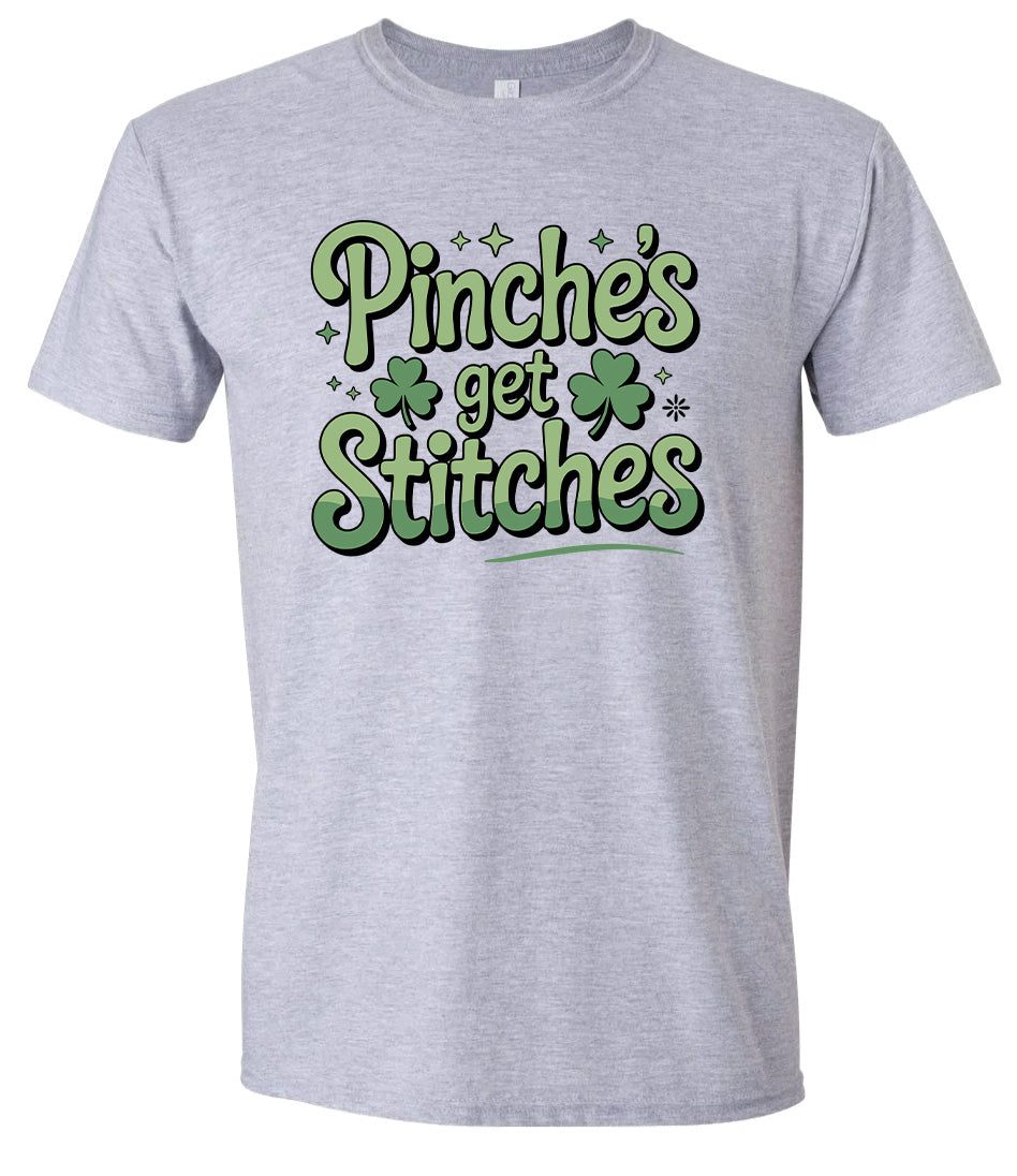 Pinches Get Stitches Adult Gildan Soft Shirt