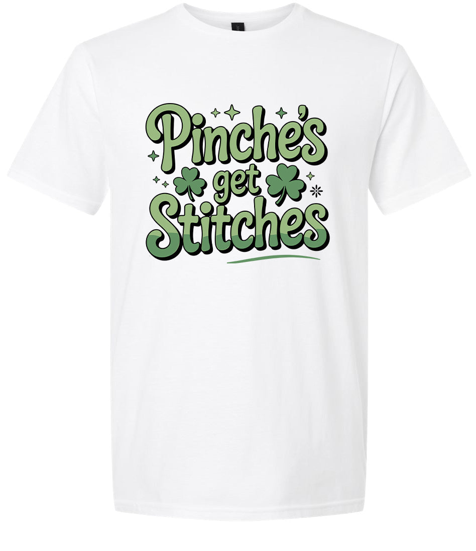 Pinches Get Stitches Adult Gildan Soft Shirt